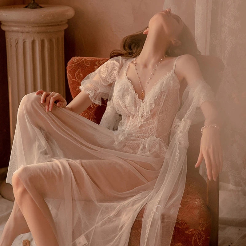 Honeymoon Transparent Night Suit For Ladies Bridal Transparent
