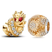 Charms 925 Silver Fits Original 3mm 925 Bracelet Womens Chinese Dragon Charms Beads Set Pendant DIY Fine Jewelry Gifts Hot Sale