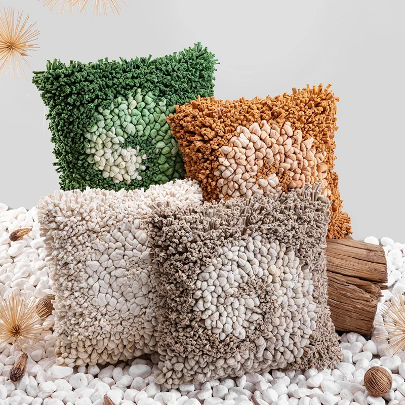 

Southeast Asia Thailand handmade square cushion model house soft decoration throw pillow creative lumbar pillow with core