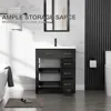 30" Bathroom Vanity with Sink Combo, Painted Modern Bathroom Storage Cabinet with Ceramic Sink, Two Doors and Three Drawers 5
