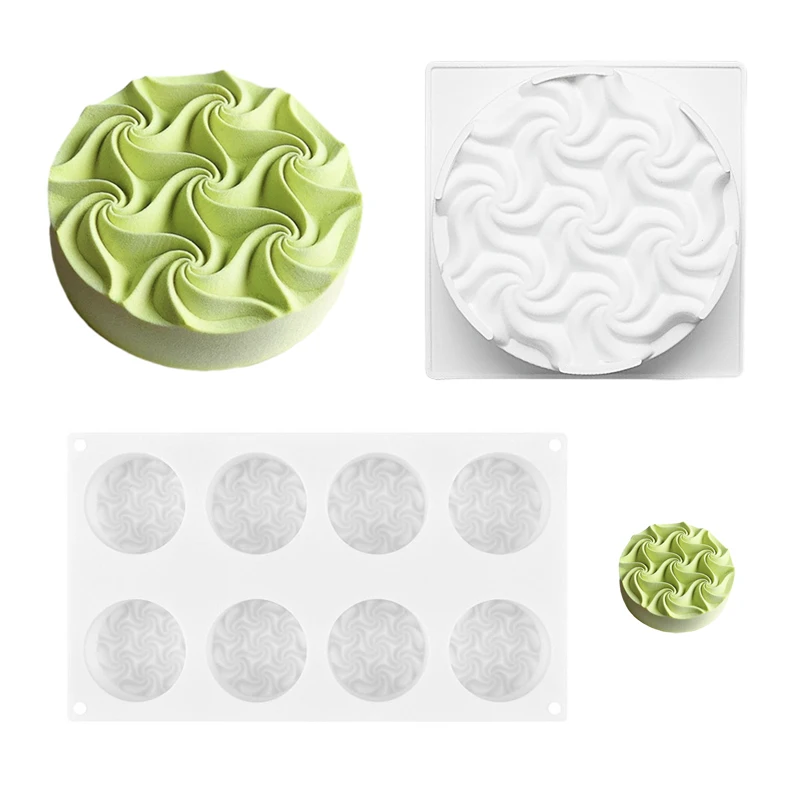 Moule à Gâteau En Silicone 8 Cavités - Pour Mousse, Chocolat, Savon, Bougie, Résistant -40°C à 230°C