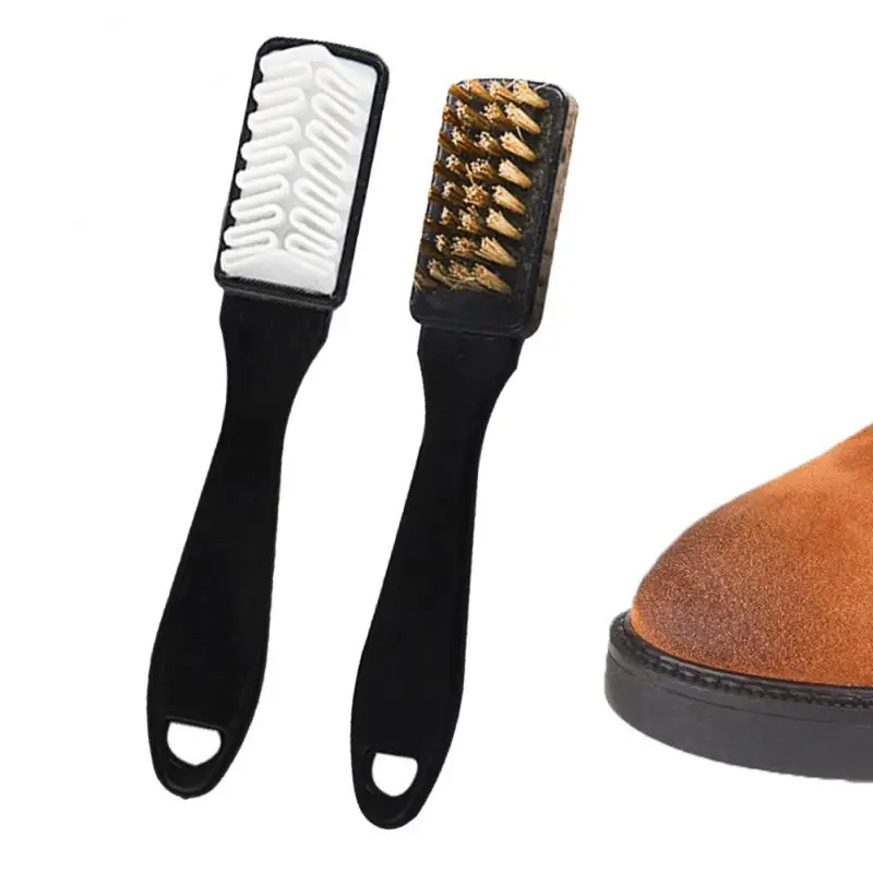 1PC Double-sided Shoe Brush Durable Plastic Shoe Washing Brush Suede Cleaning Household Cleaning Tools Accessories