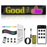 LED Matrix Pixel Panel USB 5V RGB Car Sign Bluetooth App Control Flexible Addressable Pattern Graffiti Scrolling Text Animation 1