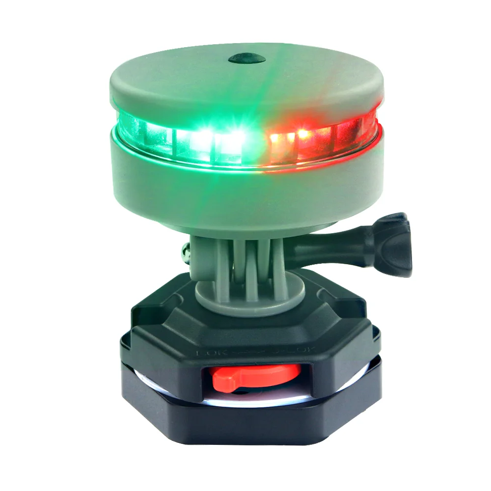 Boat Accessories Marine Kayak Portable Batteries Navigation Light Folding Type Multi-Function Installation Led Red Green/ White
