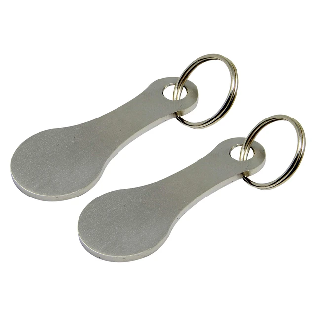 Metal Aluminum Alloy Key Ring Shopping Trolley Tokens Key Ring Holder  Keychain