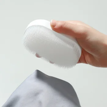 Spazzola per vestiti in morbida pelliccia Spazzola per scarpe multifunzionale Spazzola per uso domestico Minimalista Manico in plastica Spazzola per bucato Prodotti per la pulizia 1