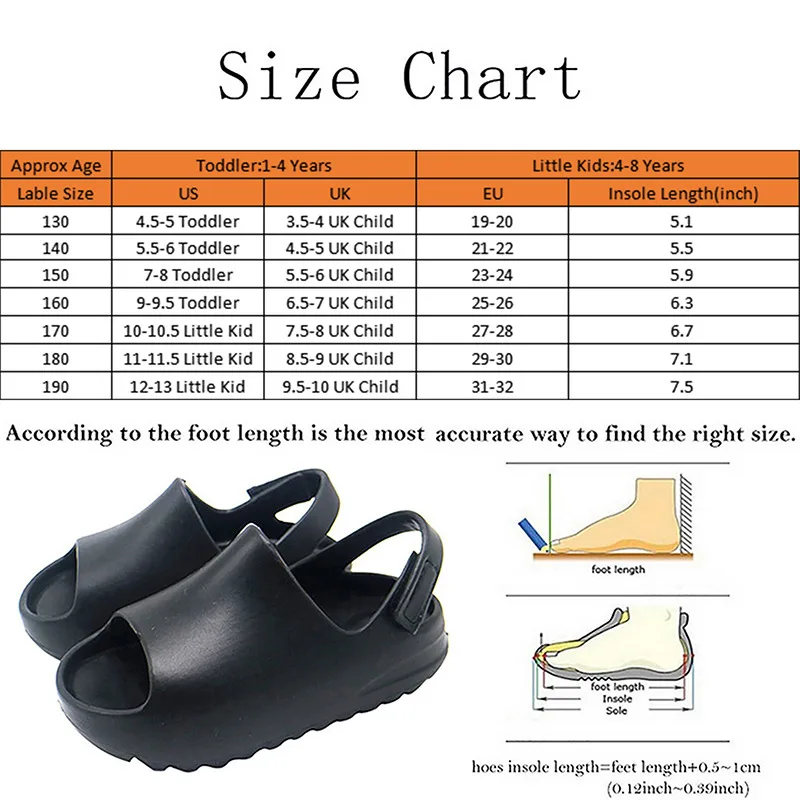 2024 Hot Kids Sandals Baby Toddler Slip On Fashion Boys Girls Foam Beach Summer Slides Eva Children Lightweight Water Shoes