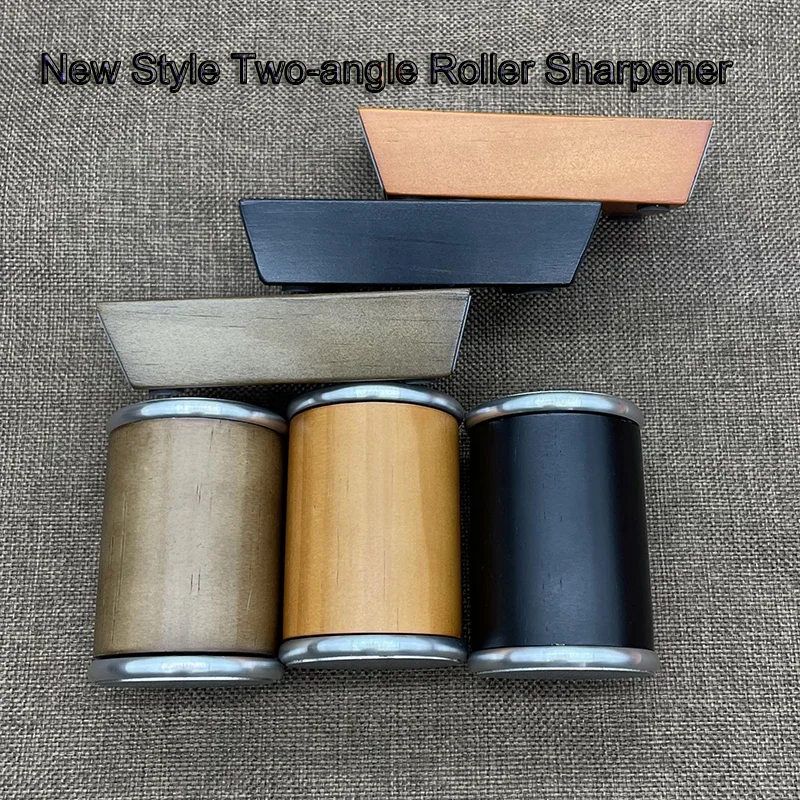 New Wood Upgrade Rolling Knife Sharpener 15&deg;/20&deg; Angle Magnetic Base Woodwork Tool Professional Rollre Sharpeners Diamond Stone