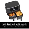 Ninja DZ201 Foodi 8 Quart 6-in-1 DualZone 2-Basket Air Fryer with 2 Independent Frying Baskets, Match Cook & Smart Finish, Grey 4