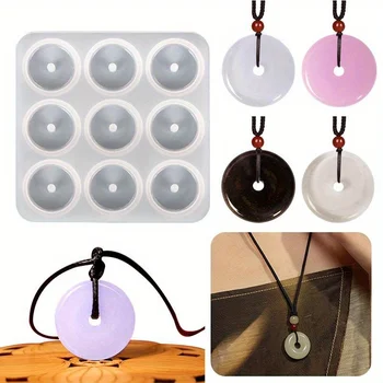 Bracelet Silicone Mold DIY Glass Imitation Jade Peace Buckle Pendant Dropping Mold Bracelet Accessories Silicone Mold 2