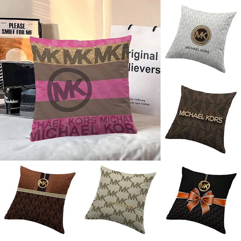 

Pillowcases M-Michael-Kors Square Cushion Cover Luxury Pillow Cover Pillow Case Sofa Car Bed Room Decor Dakimakura Wedding Gift