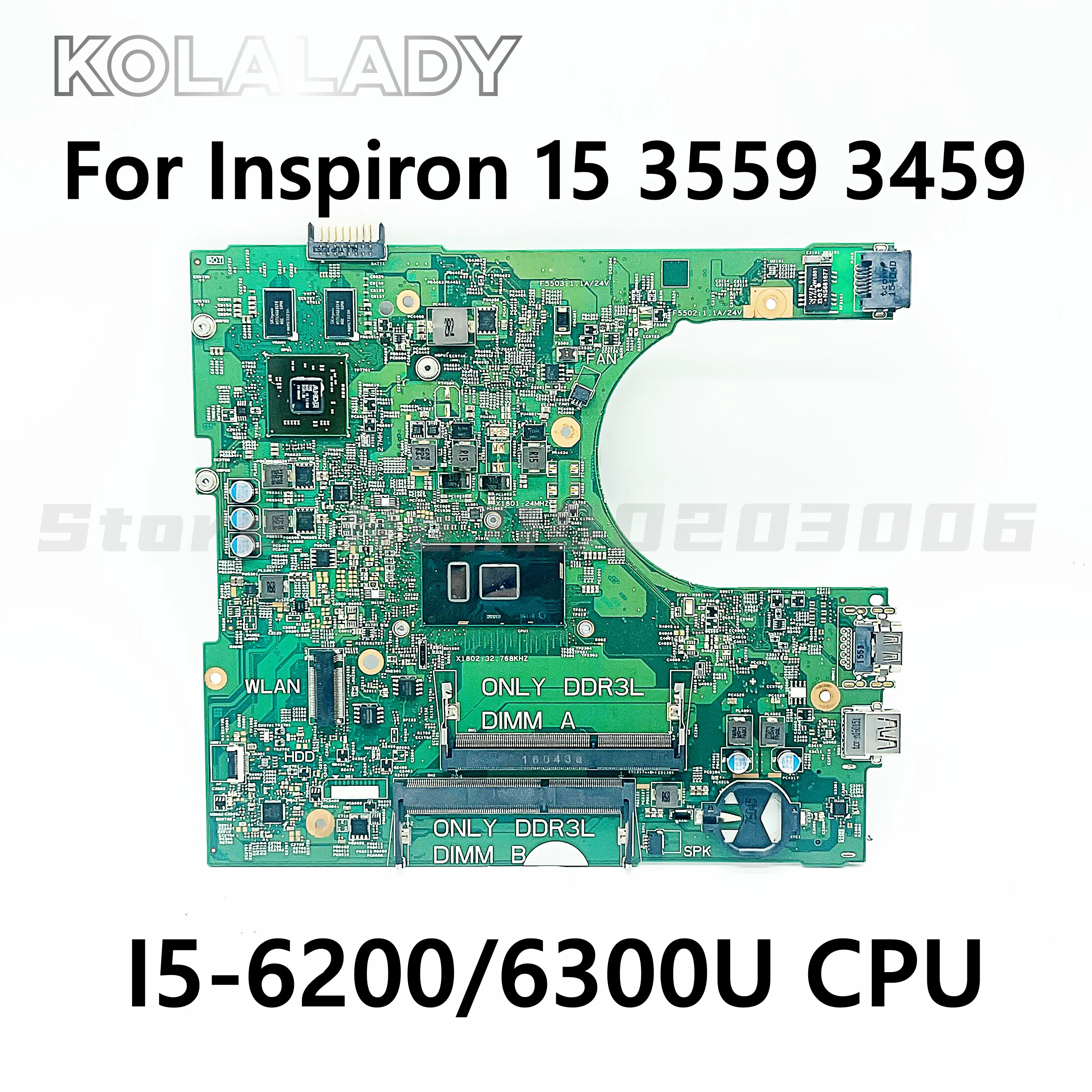 

Материнская плата PWB CPWW0 CN-04M8WX 4M8WX для ноутбука Inspiron 15 14236 3559, материнская плата для ноутбука со стандартом Φ/6300U CPU 3459, полностью протестирована