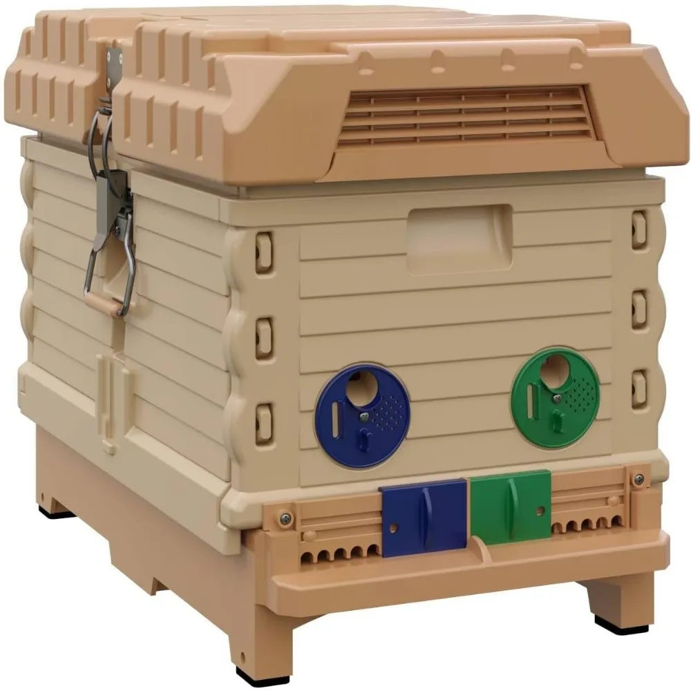 Beekeeping Supplies Insulated 7 Frame Nucleus Assembled Bee Hive Set with Core Frames and Foundations Bee Hives