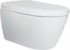 Aqueous in-Wall Smart Toilet Combo Set - Toilet Bowl with Bidet Seat Tank and Carrier System (2 X 4 Studs) Chrome Push Buttons 3
