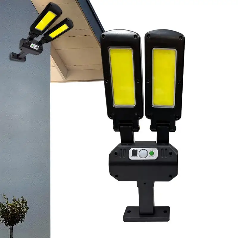 

Solar Lights Outdoor Waterproof Double-headed LED Solar Wall Light COB Split Solar Garden Light Outdoor Human Body Sensor Light