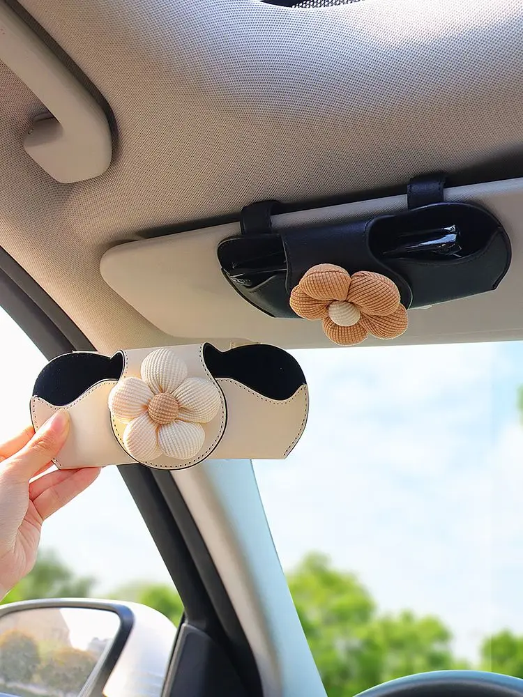 

2024 NEW Multi-functional car mounted Sunglasses clip Storage Bag Glasses Pouch