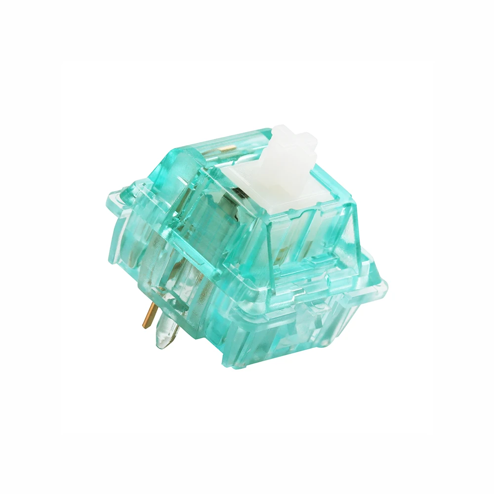 DUROCK 새우 사일런트 택타일 스위치, 기계식 키보드용 T1, 67g 바텀 아웃 포스, 5 핀 투명 그린 컬러, RGB 윤활