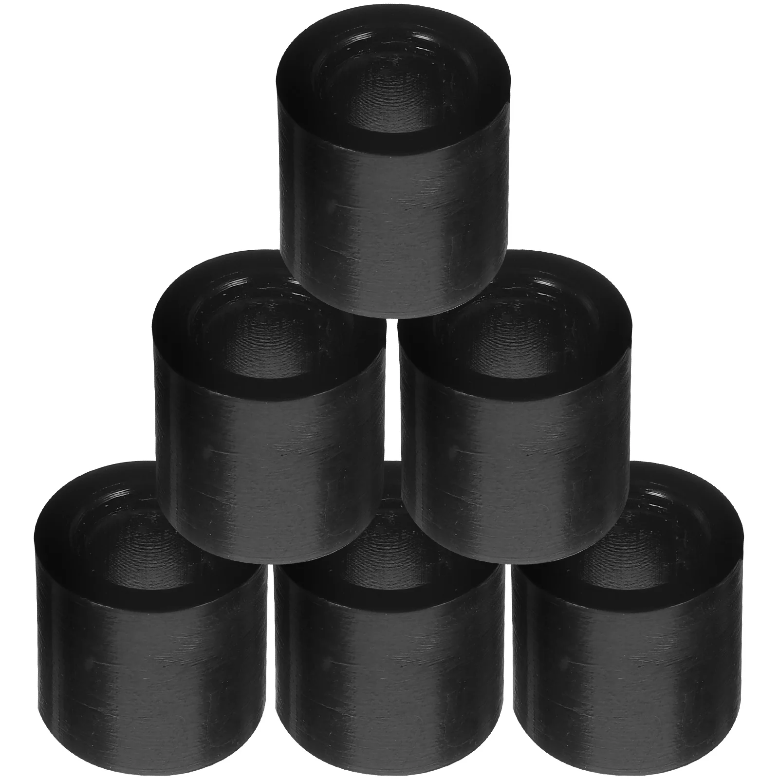 Pool Cue Ferrules 8Pcs Black Professional Billiard Replacement Parts Snooker Cue Hoops Plastic Ferrule Set Stick Accessories