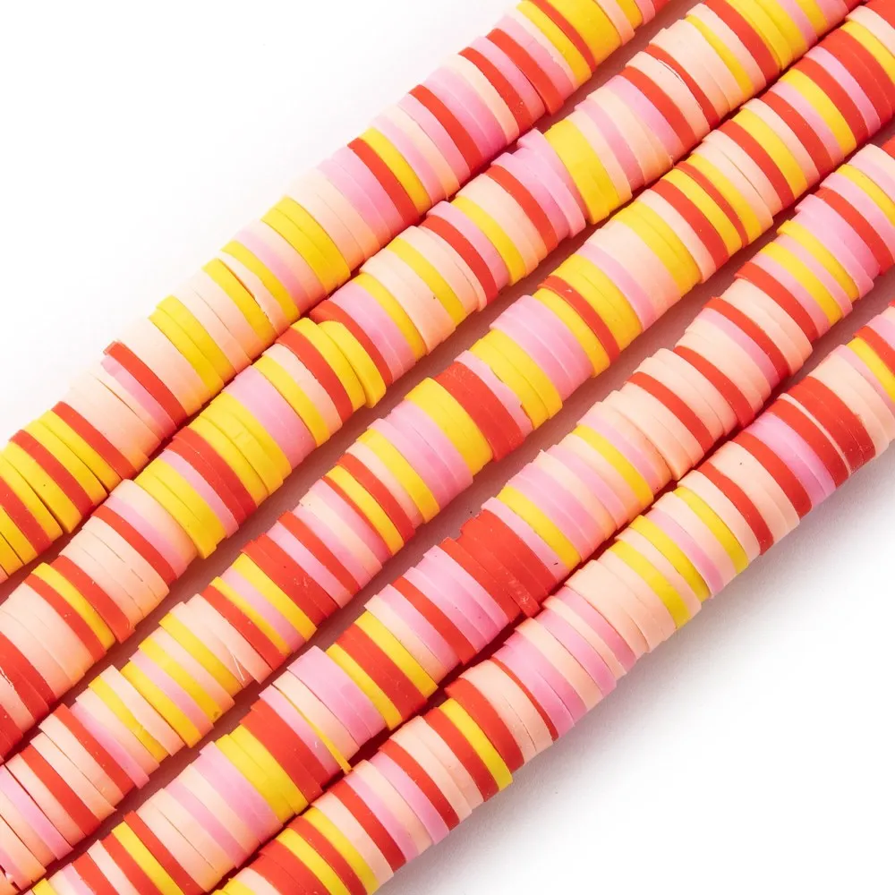 8mm Heishi Beads Flat Round Polymer Clay Beads Bulk Chip Disk Loose Spacer Bead for Jewelry Making Handmade DIY Bracelet 3500Pcs