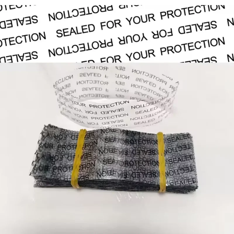 Medicine Bottle Mouth Plastic Sealing Film Heat Shrink Film Black English Printed Transparent Easy To Tear Sealing Sleeve 100PCS