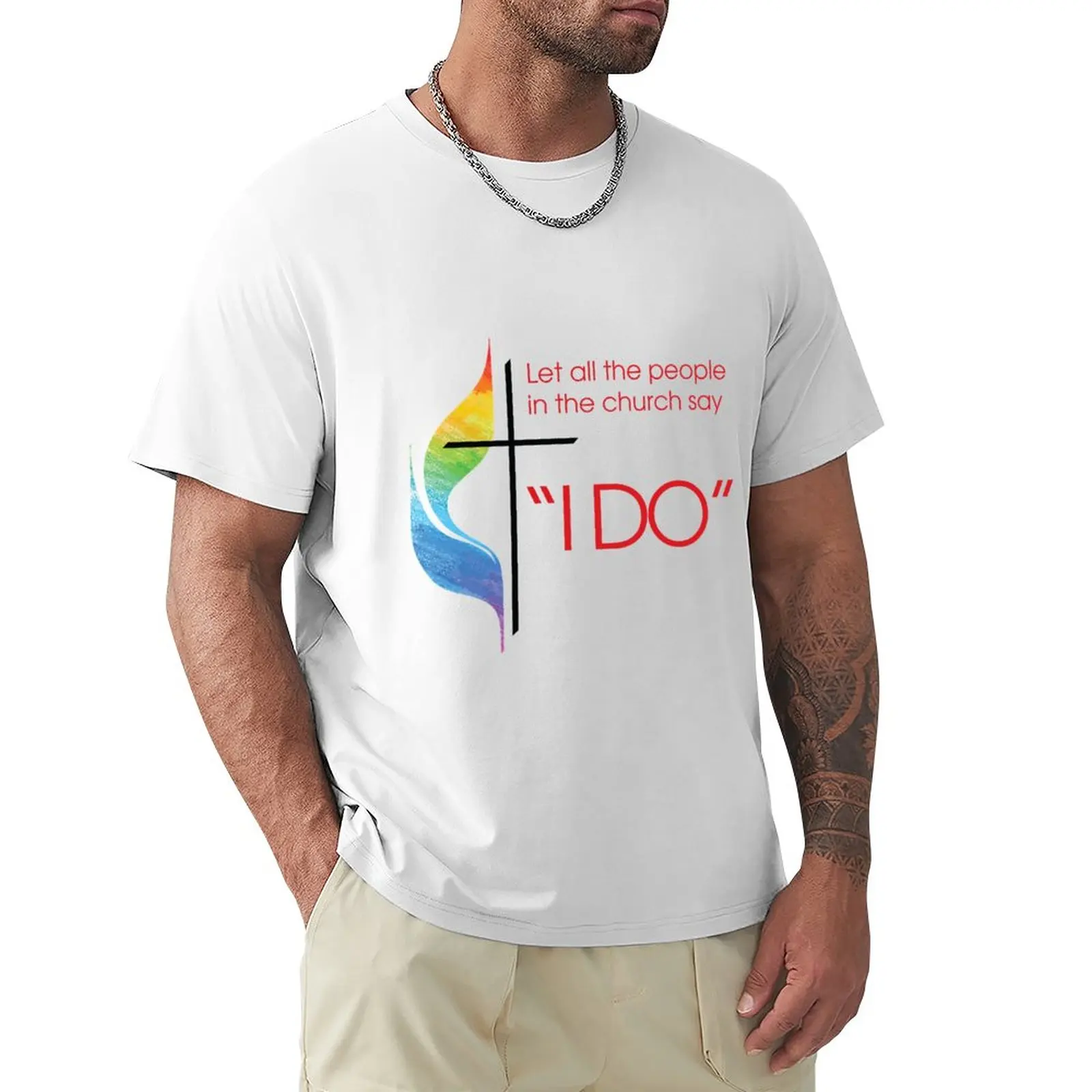 

Let All The People of the Church... T-Shirt boys animal print funnys Men's t-shirts