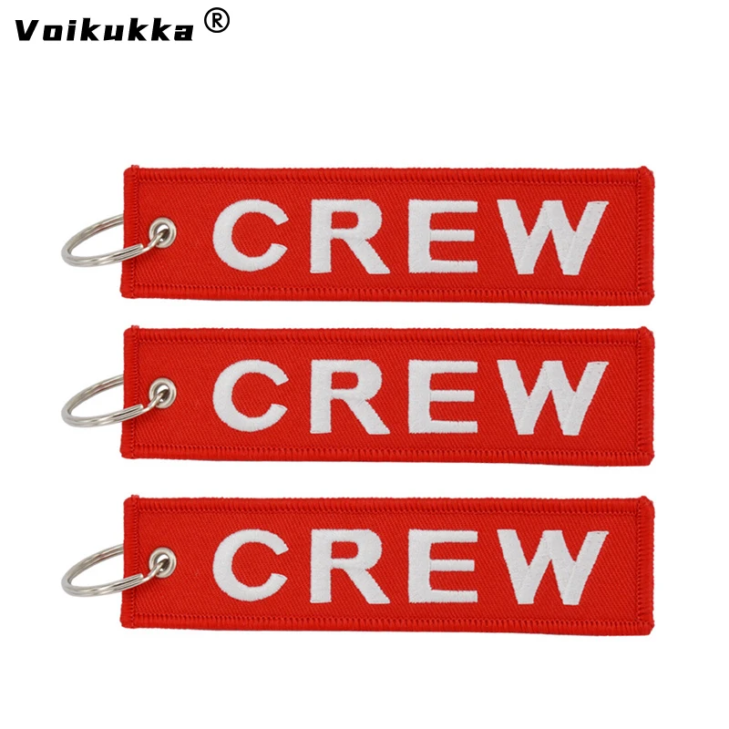 Voikukka Schmuck 3 Farben Brief Crew Sowohl Seiten Stickerei Anhänger Tasche Tags Keychain Großhandel