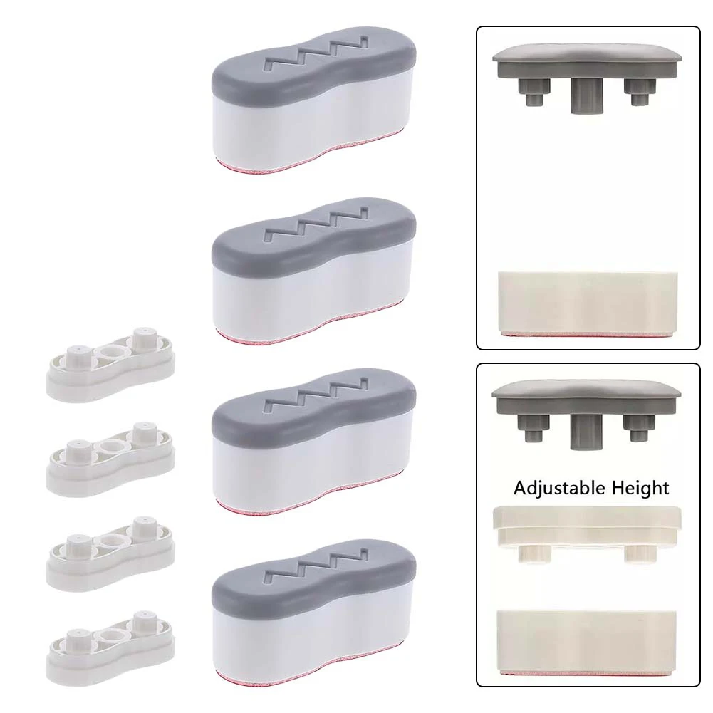 4pcs בידה גובה-הגדלת רפידות שירותים מסרירים שירותים מכסה פלסטיק חיטוי אטם פלסטיק חיטוי גז מושב להעלות את טבעת המושב