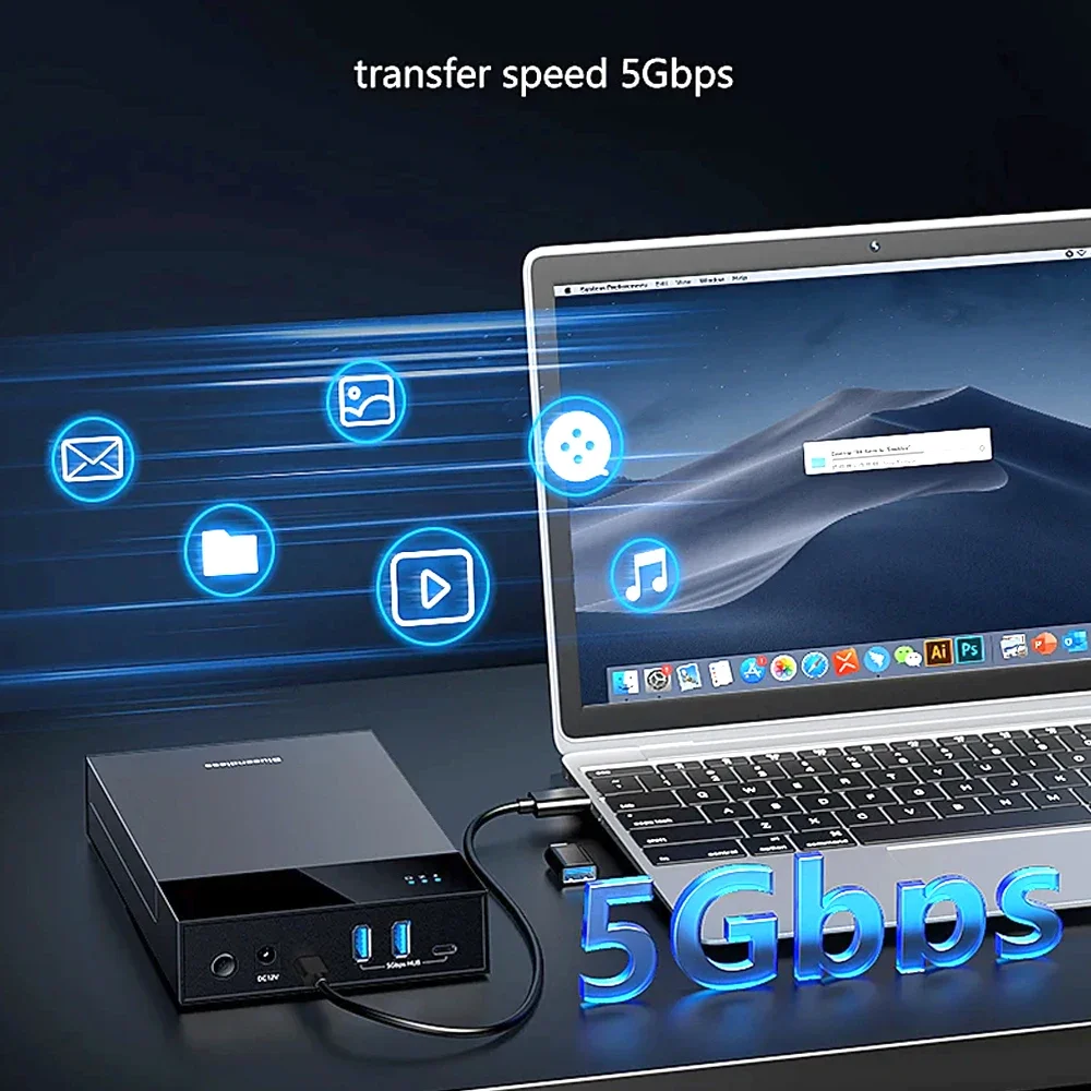 HDD Case 3.5'' 2.5'' SATA to USB 3.0 Adapter External Hard Drive Disk Enclosure For 3.5 Inch SSD Disk 5Gbps 20TB HDD Box Case