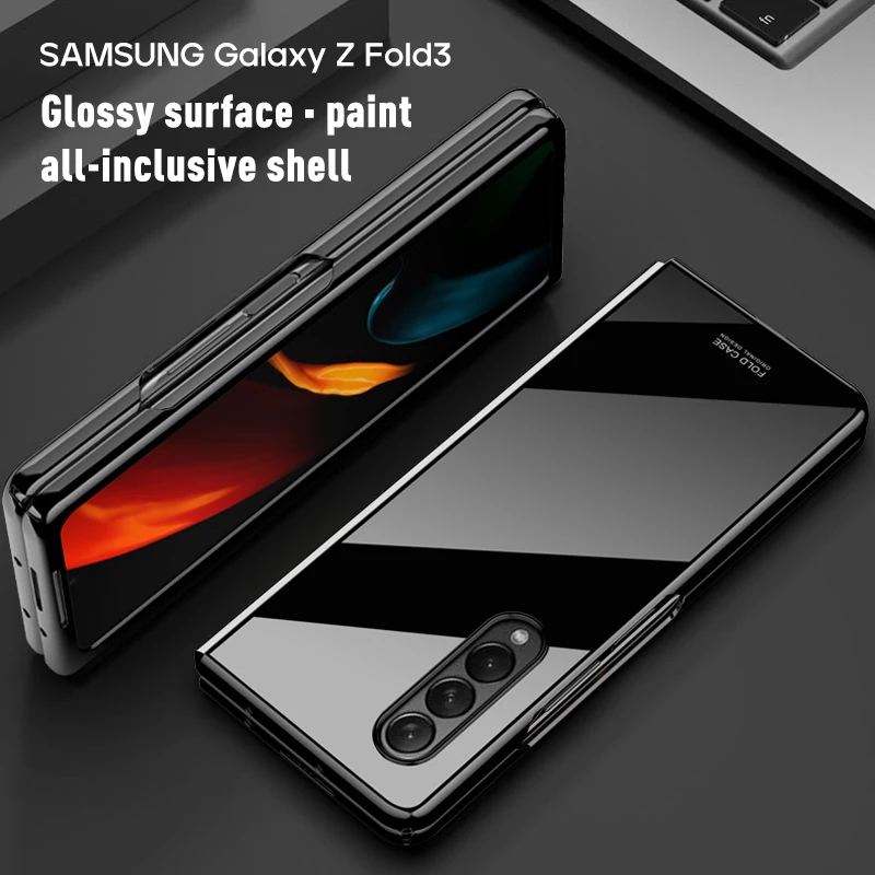 Ударопрочный глянцевый чехол для телефона с рисунком поверхности Samsung Galaxy Z Fold 3