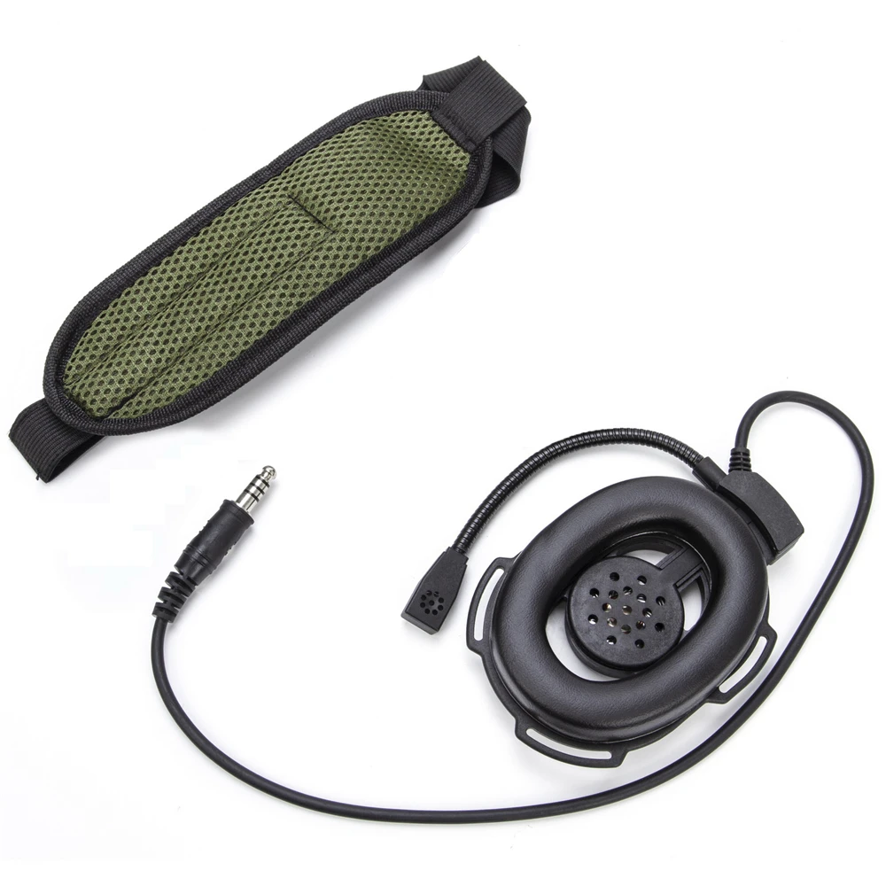 Black Hd01 Tactical Bowman For Elite Ii Radio Headset Earpiece Microphone For Two Way Radio Walkie Talkie