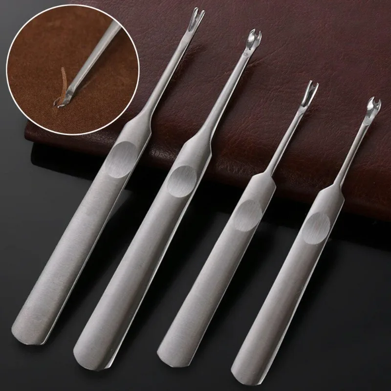 4pcs U+V Shaped Leather Stitching Skiving Handmade Groover Punching Tool Kit Leathercraft Hole Puncher Edge Beveler Tool Kit leather tools leather craft tool kit leather craft tools leather craft tool