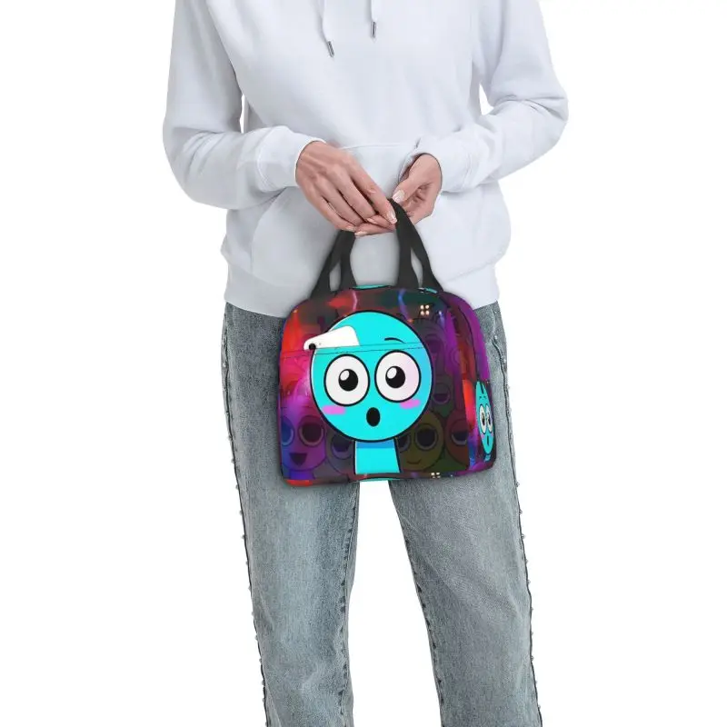 맞춤형 Incredibox Sprunkis 캠핑 여행을위한 절연 점심 가방 방수 쿨러 열 도시락 상자 여성 어린이