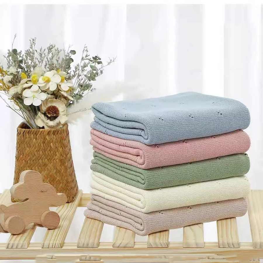 Baby Blankets Super Soft Neworn Infant Babies Boys Girls Cotton Knit Sleep Quilts Covers for Stroller 90*70cm Kids Throwing Mats - 4
