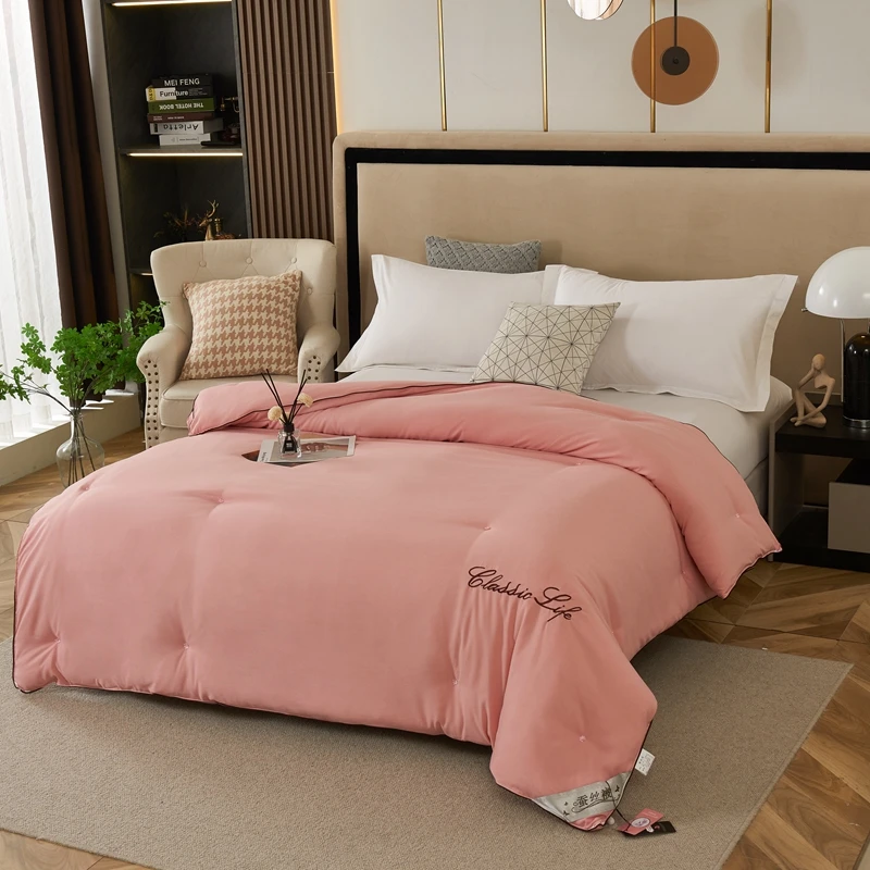 100% Natural Mulberry Silk Comforter Luxury Queen King Size Duvet Summer Winter Thick Blanket Quilt Single Couple Bedding Filler 5