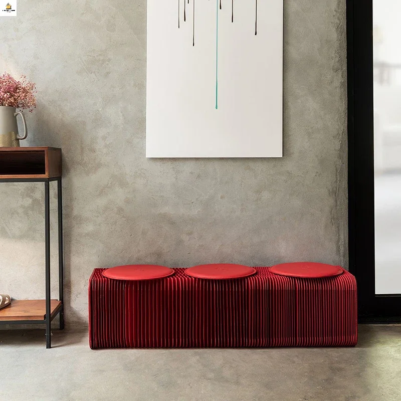 Creative and Environmentally Friendly Folding Retractable Low Stool, Fashionable Bench, Home and Restaurant, Paper Folding Chair
