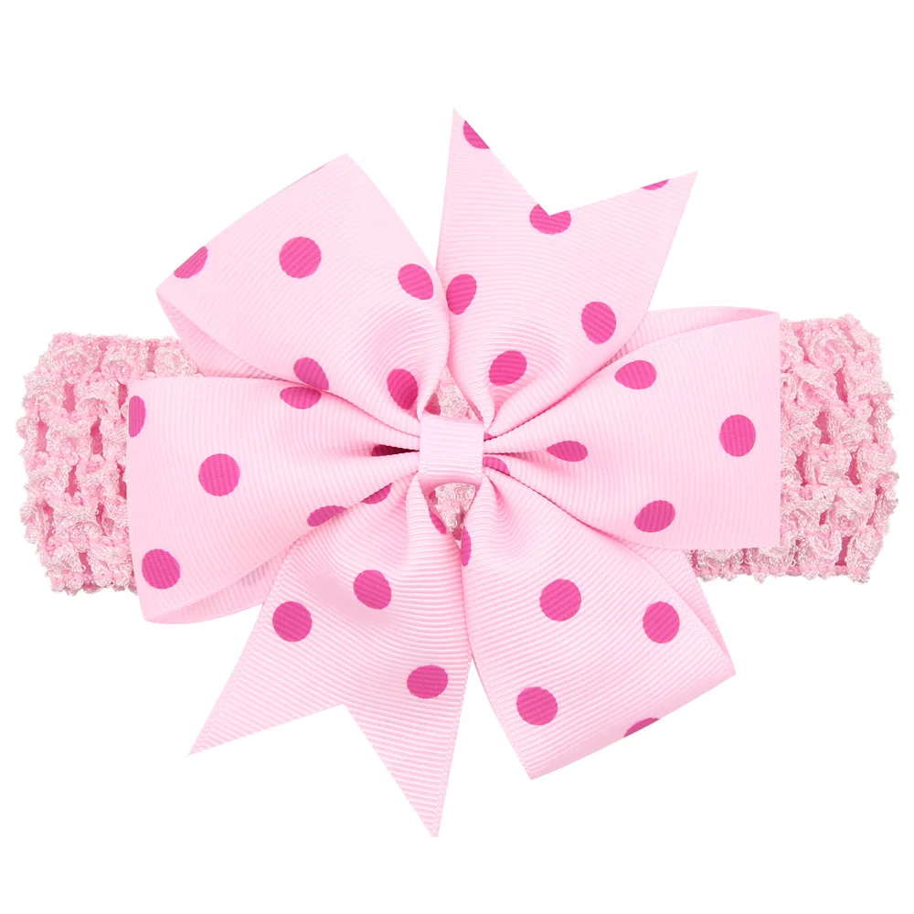 baby girl headband Infant hair accessories band bows Headwear Dot Newborn Children Gift Toddlers Ribbon newborn cloth Bowknot hair accessories hair headband accessories baby headband set