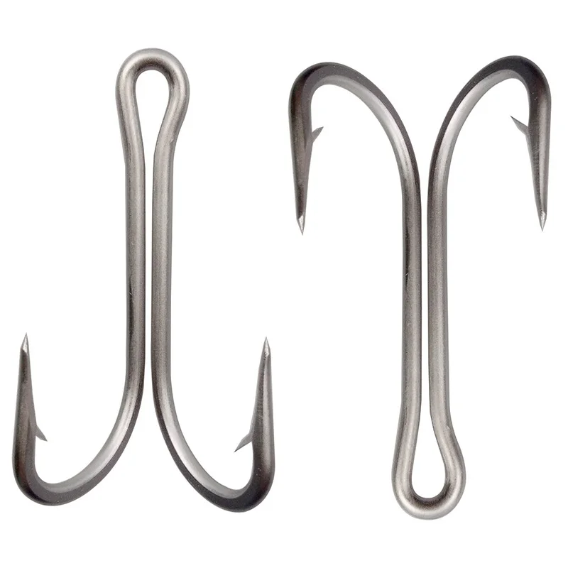 

10pcs 7982 Stainless Steel Double Fishing Hooks Big Strong Sharp Double Fishing Hook Size 4/0 5/0 6/0 7/0 8/0 9/0