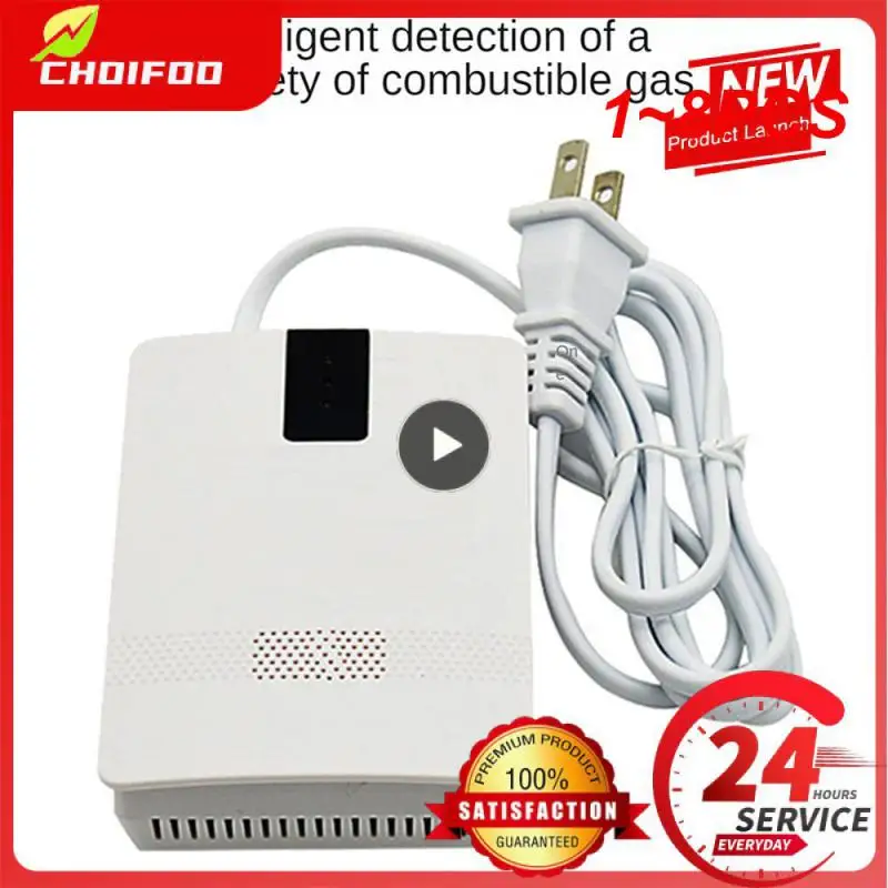 

1~8PCS Plug Smart Gas Leakage Sensor Combustible Methane Propane CH4 LPG Natural Gas Detector Alarm With Indication Light