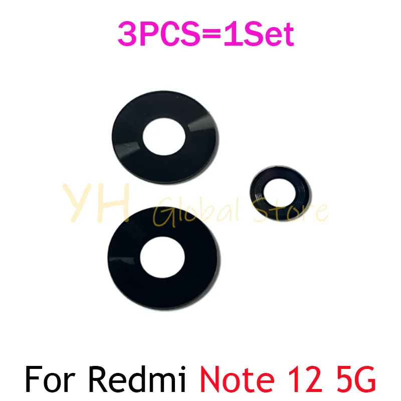 

1Set For Xiaomi Redmi Note 12 Pro Plus 4G 5G Back Rear Camera Lens Glass Cover With Adhesive Sticker Repair Parts