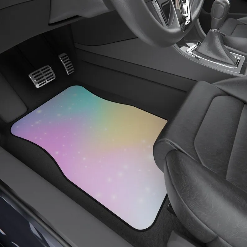 

Rainbow Galaxy Gradient Front Car Floor Mats | Girly Car Floor Mats | Pastel Car Floor Mats | Cute Car Floor Mats