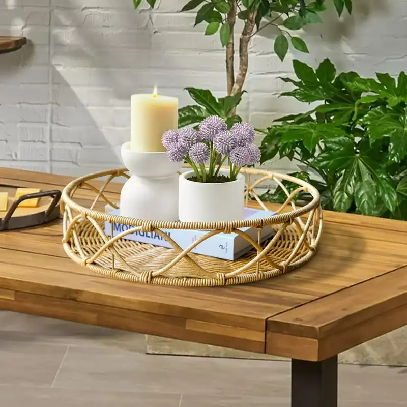 

Round Outdoor PE Serving Tray, Natural Color