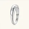 Women's Ring Bezel Setting Star Moissainte Rings 18K Gold Plated 925 Silver Band Fashion Party Daily Wear Jewelry New In 3
