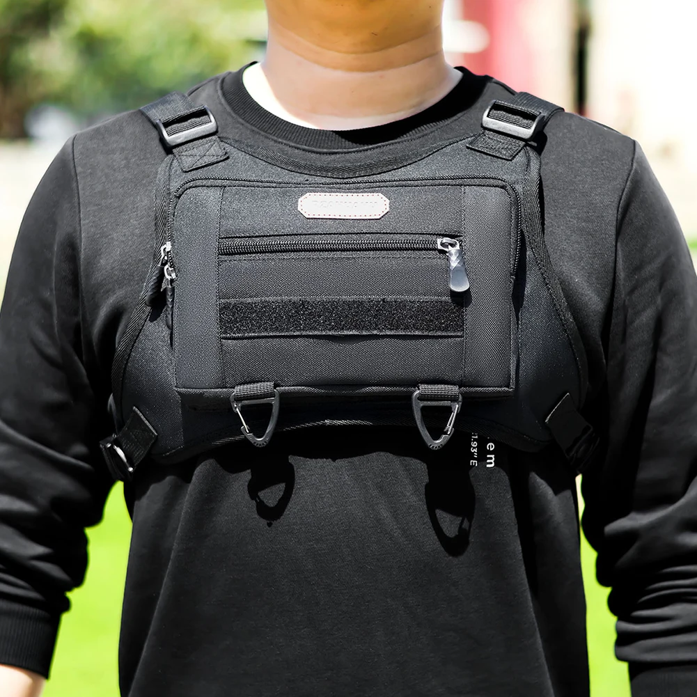 Front Chest Pack Adjustable Strap Fashion Sport Backpack Large Capacity Travel Vest Backpack for Running Travel