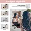 Makeup Vanity with Lights, 37inch Vanity Desk with Power Strip, 4 Drawers Makeup Table with Lighted Mirror, 3 Lighting Colors 4