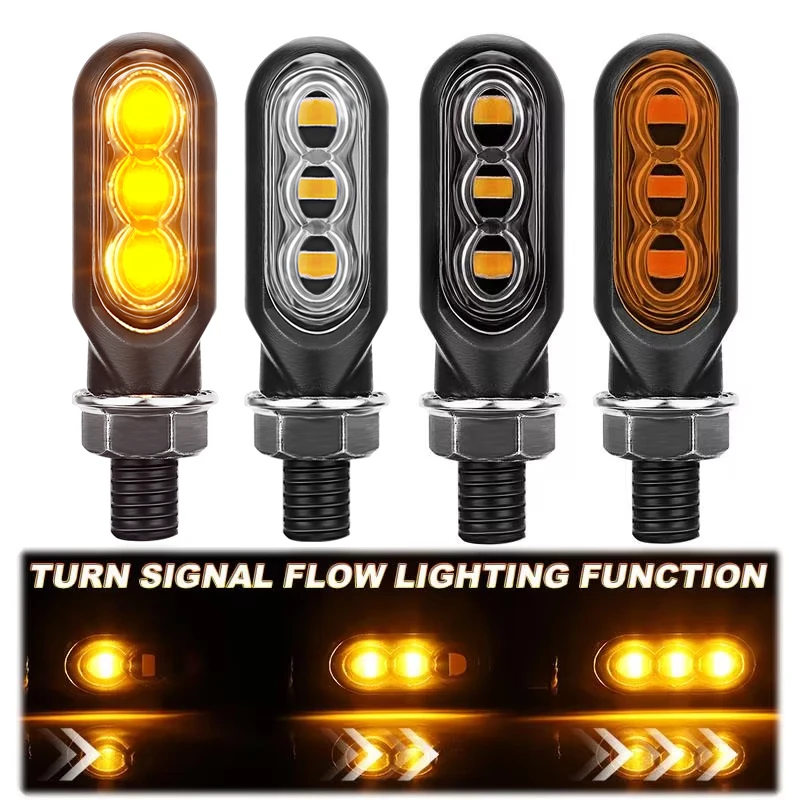 「YAMAHA」電飾イルミ Motorcycle Mini LED Turn Signal Lights Amber Flowing