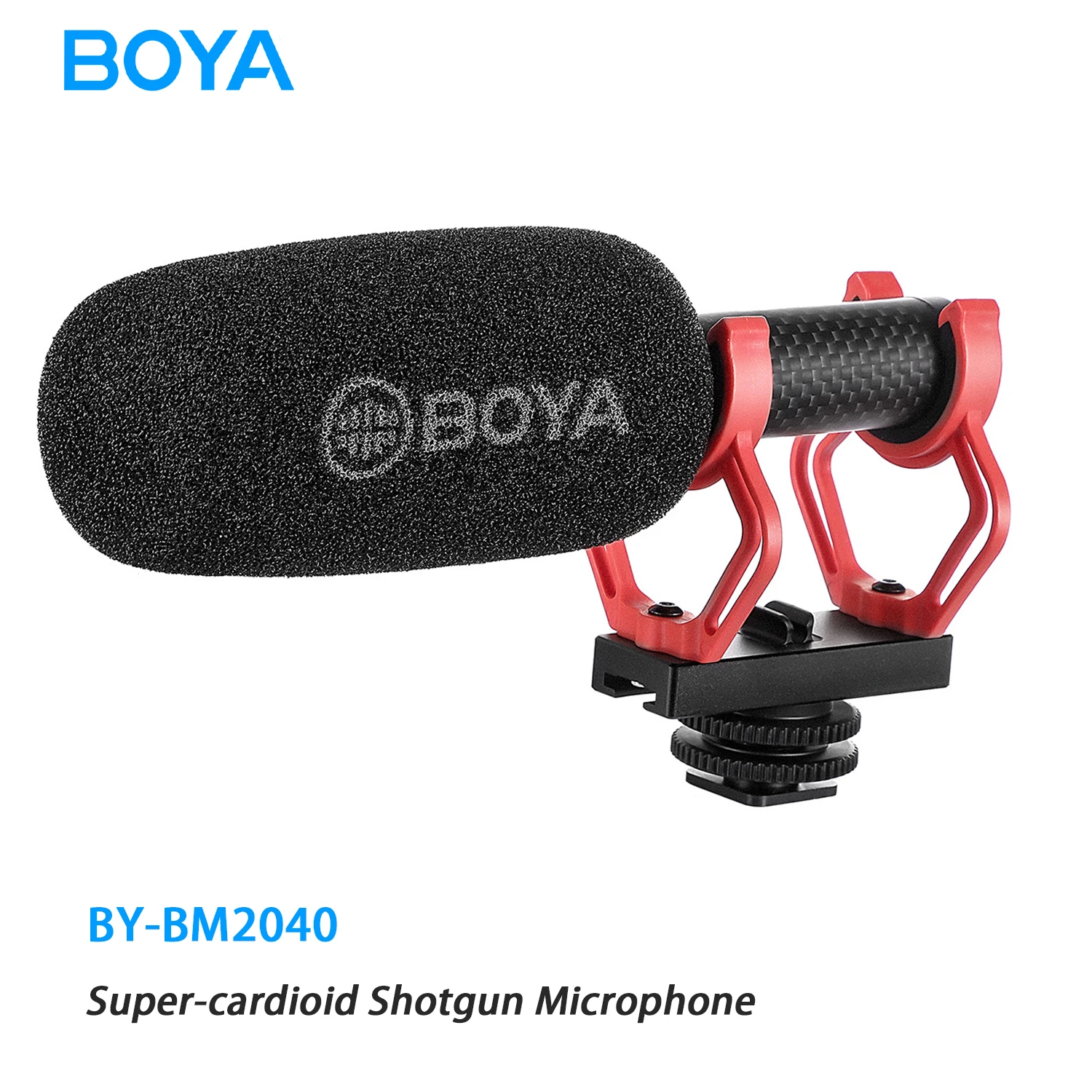 

BOYA BY-BM2040 Professional Super-cardioid Shotgun Condenser Microphone for PC iPhone Camera Streaming Blogger Youtube Vlogging