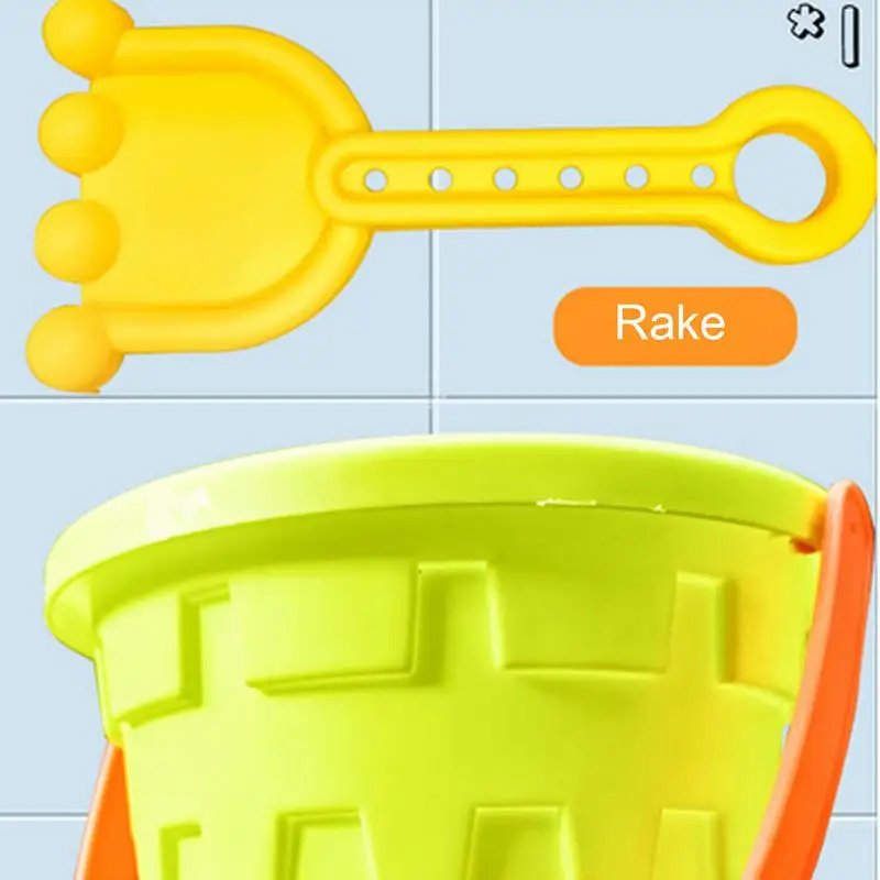 Beach Toy Set 5PCS Sand Bucket Set Backyard Game For Kids Ages 3 Toddler Outdoor Toys Boosts Fine Motor Skills