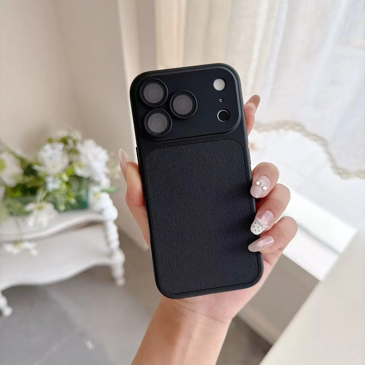 Luxurious Matte Leather Protective Back Cover Case