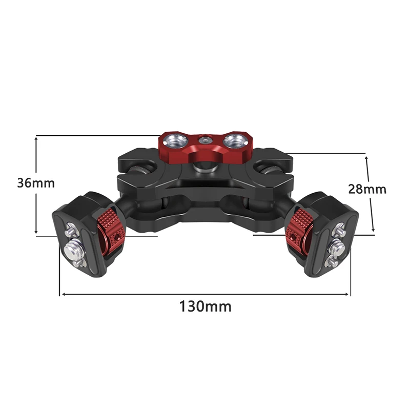 Magic Arm 360 Rotation Double Ball Head with Arri Pin 1/4 3/8 Screw Adapter for