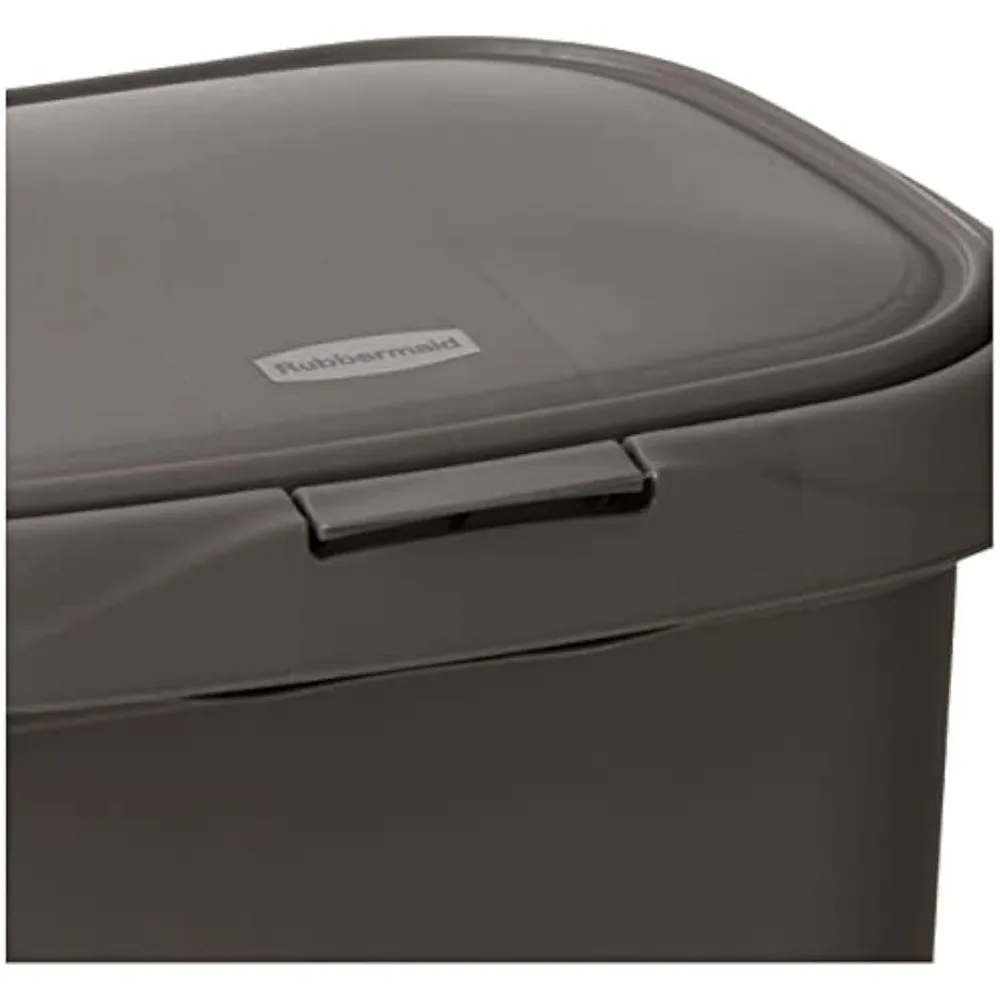Rubbermaid Spring Top Kitchen Bathroom Trash Can with Lid, 13